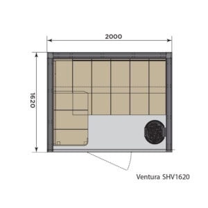 Regular Harvia Ventura Sauna Floorplan.