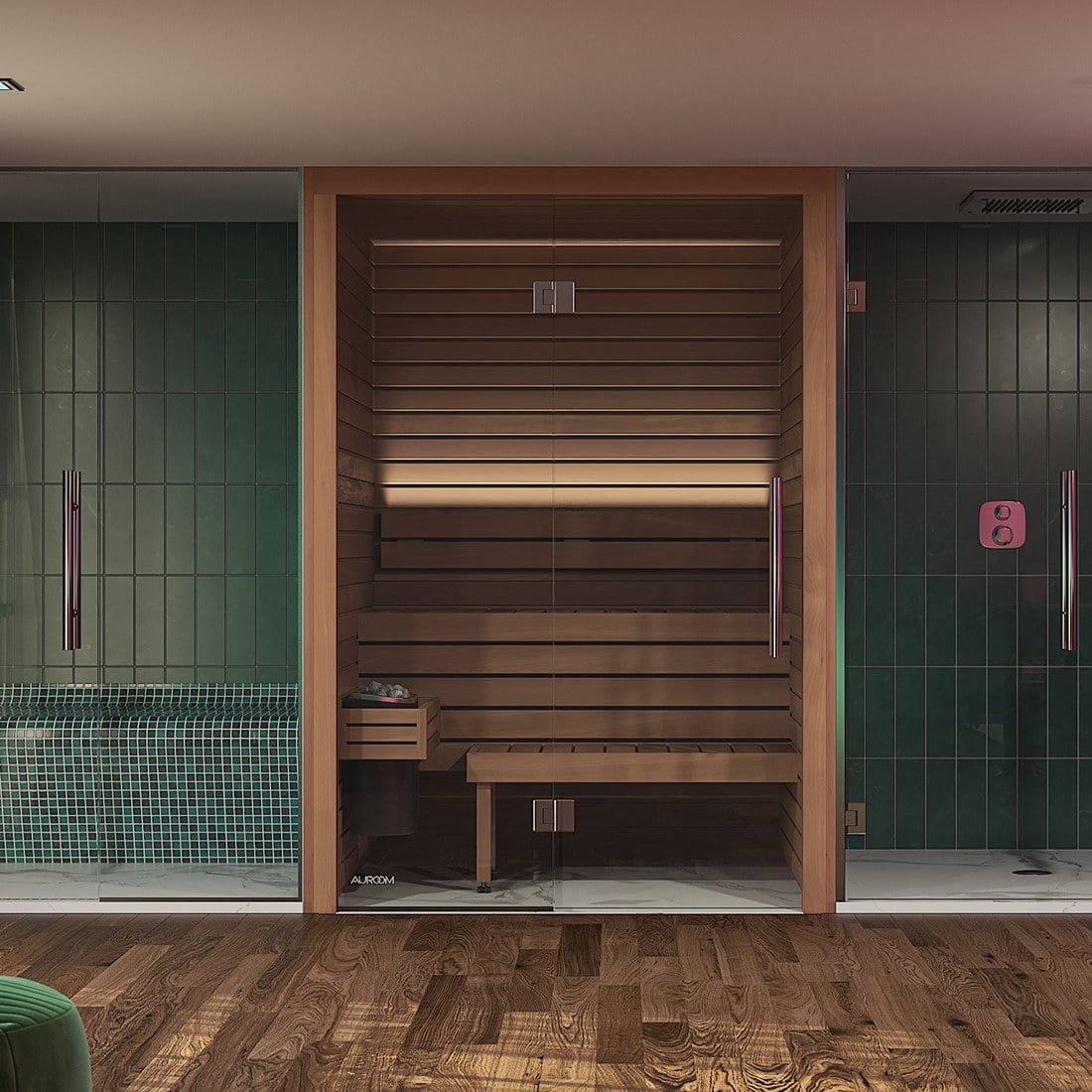 Cala Sauna in a room.