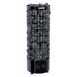 The Harvia PC Electric Sauna Heater in Black Steel.