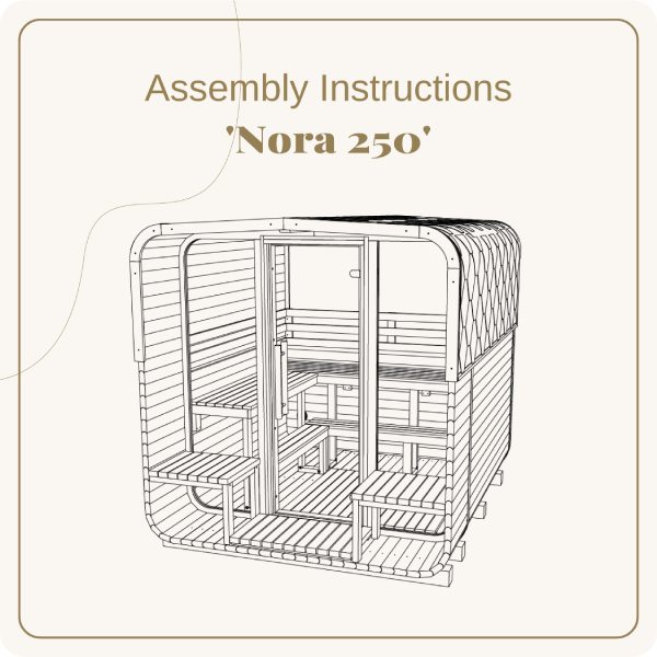 Image from the Nora 250 Sauna Assembly Instructions.