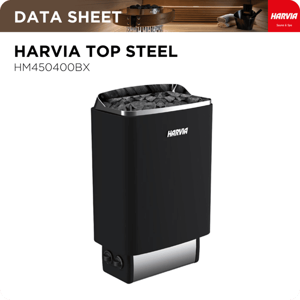Harvia M45 Top Steel Black - Datasheet