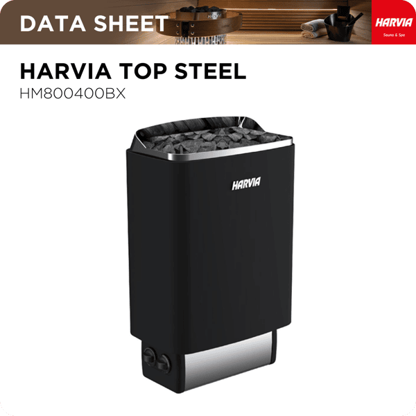 Harvia M80 Top Steel Black - Datasheet