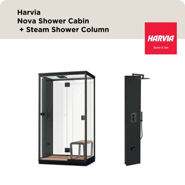 Harvia Nova Shower Cabin + Steam Shower Column – Brochure